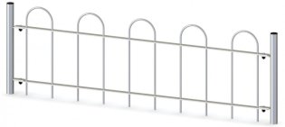 Забор низкий оцинкованный