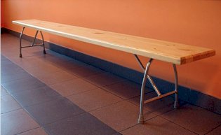 Ławka szatniowa dł. 2,0 m nogi metalowe