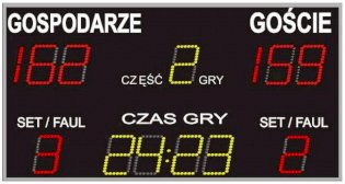 Scoreboard 140 x 80 x 6 cm, remote or desk controlled, with assembly