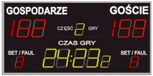 Scoreboard 150 x 100 x 7 cm, remote or desk controlled, with assembly