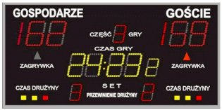 Scoreboard  200 x 125 x 7 cm, remote or desk controlled, with assembly