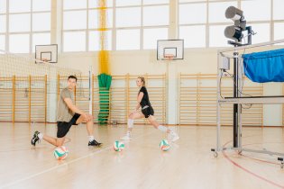Volleyball Poles, steel, zinc+lacquer