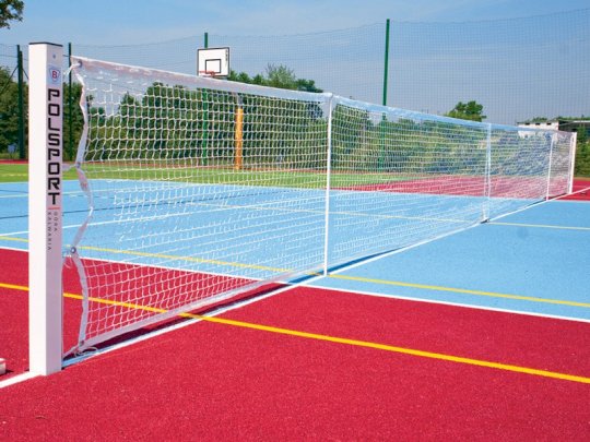 Tennis-Netzsäulen aus Aluminium, Quadratförmig mit Spannmechanik