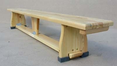 Gymnastic benches 3,50 x 0,22 x 0,30 m, wooden legs
