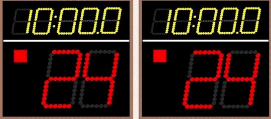 Комплект часов (24 секунды) для табло результатов, с отсчетом игрового времени