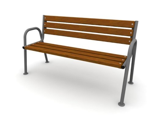 Fixed bench, zinc+lacquer MA 23/A