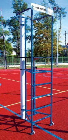 Volleyball referee stand, steel, with height regulation