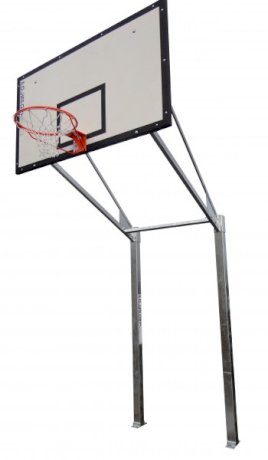 Basketball Stand, double pole, adjusted, radius: 160cm