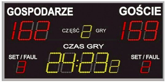 Scoreboard 150 x 100 x 6 cm, remote or desk controlled, with assembly
